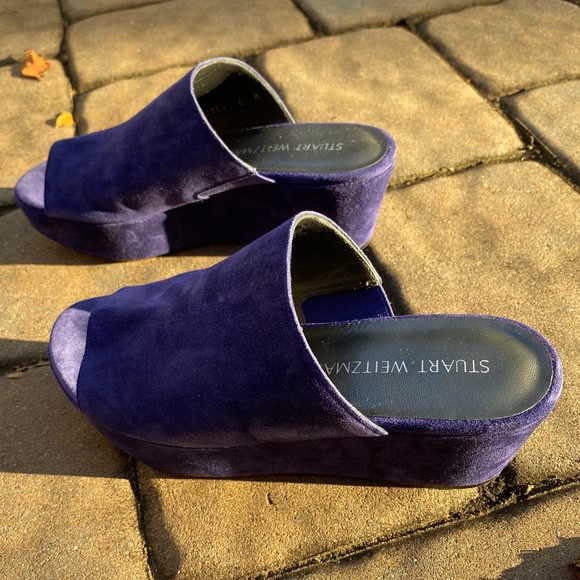 NWT Stuart Weitzman Mule Train Suede Wedge - Picture 8 of 11